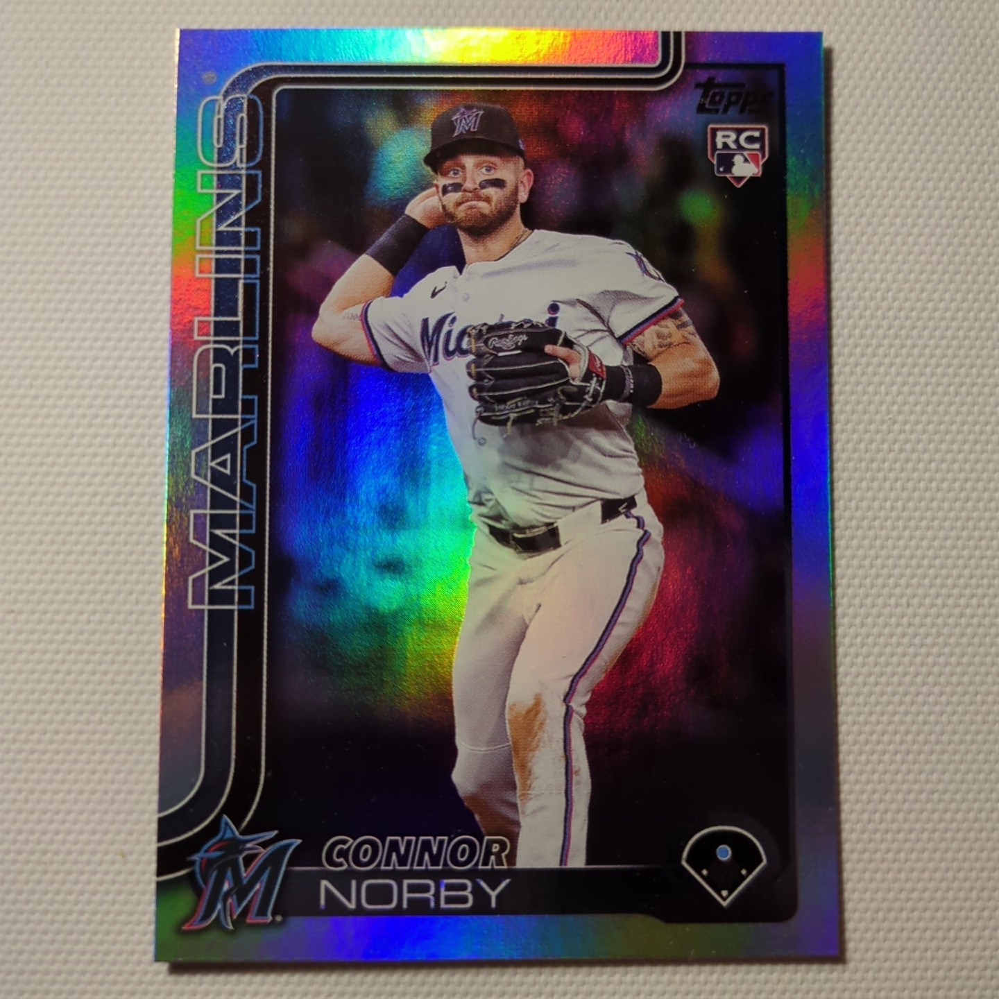 2025 Topps: S1-Rainbow Foil #132 Connor Norby (RC) Miami Marlins