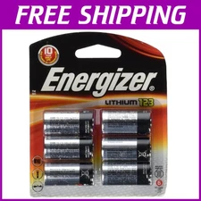 Compact 6 Pack CR123A Lithium Batteries - 3V for Digital Cameras and Electronics