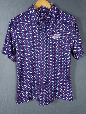 QED Mitsubishi Championship Hualalai Golf Polo Red White & Blue Women s Medium