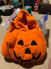 Pumpkin Halloween Pullover Baby Costume 0 to 9 months very full and fluffy
