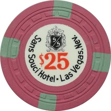 Sans Souci Casino Las Vegas Nevada $25 Chip 1957