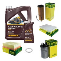 Mann Inspektionspaket 6L Mannol Longlife 504/507 5W-30 FüR Audi A4 Avant 2.5 TDI