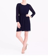 J.Crew Women’s Long Sleeve Clip-Dot Tulip-Hem Dress Size 2 