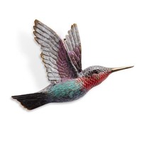 Brass Colorful Hummingbird Wall Hanging on sale Brass Colorful Hummingbird Wall Hanging on sale