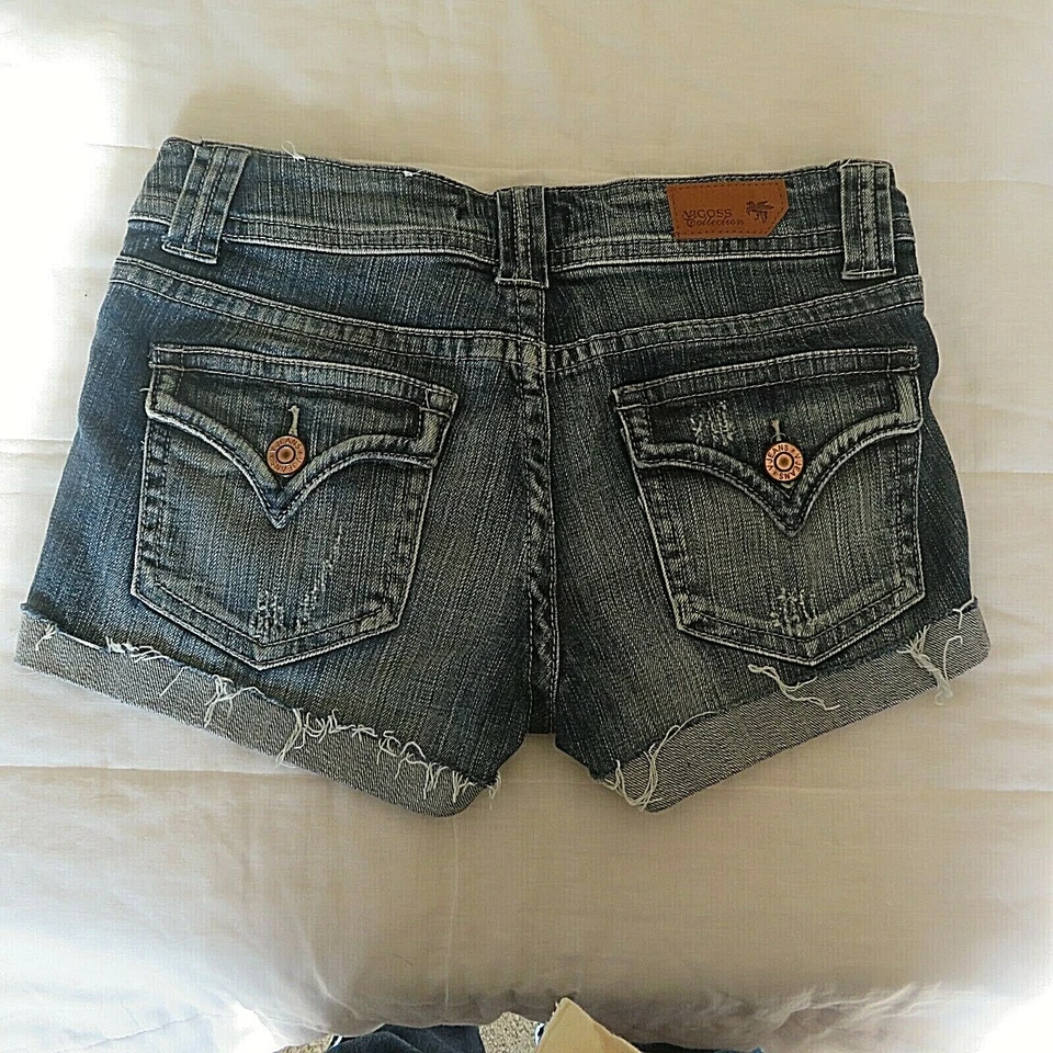 Pantalones Cortos de Jean Vigoss Collection Para Mujer Junior Desgastados Talla 3/4 Foto 3 de 4