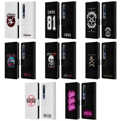 OFFICIAL MOTLEY CRUE LOGOS LEATHER BOOK WALLET CASE COVER FOR XIAOMI PHONES