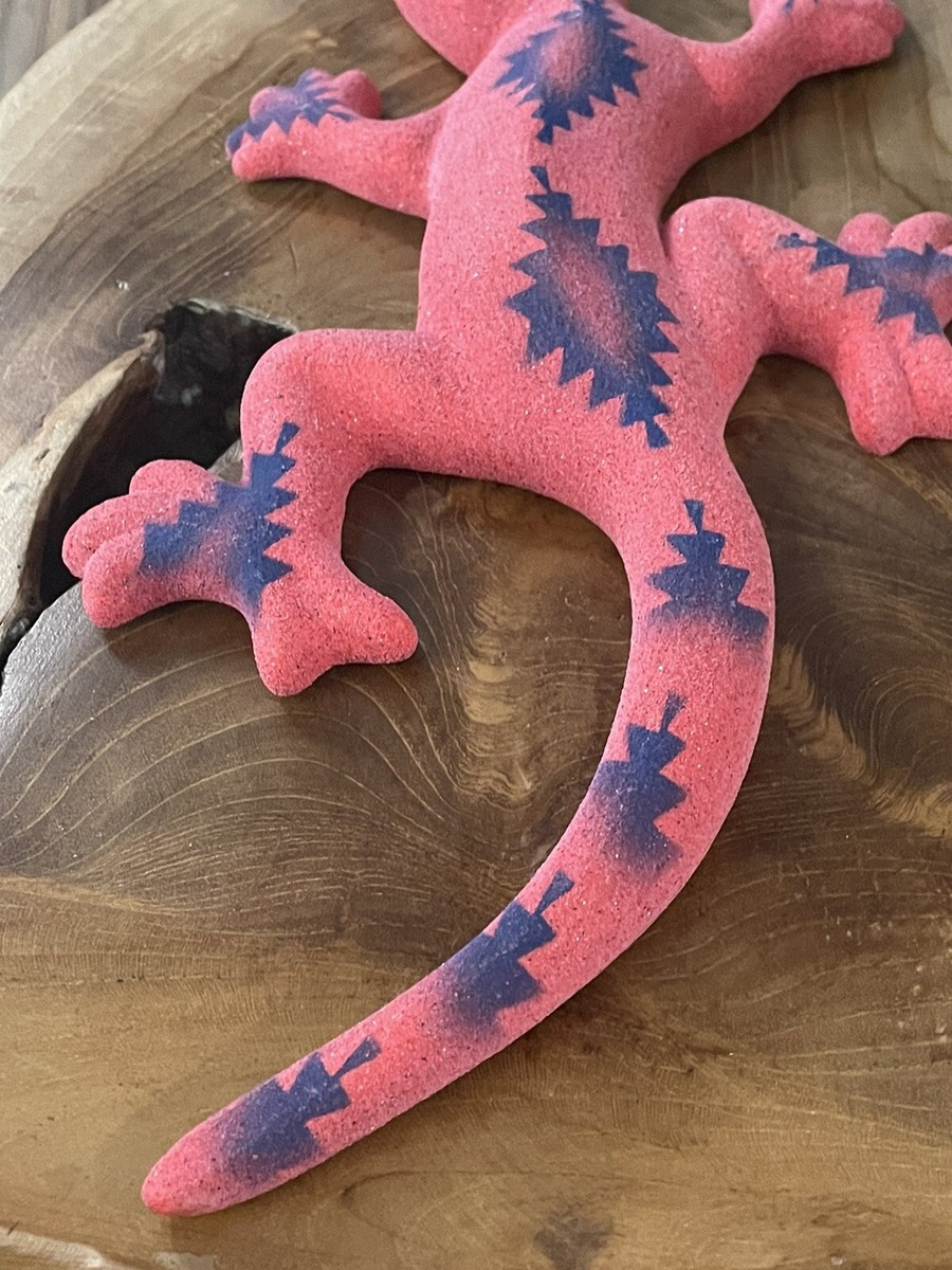 decorative lizard pink blue sparkly glitter painted large | eBay