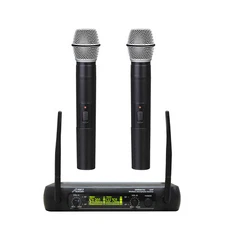 Audio2000's 6074UHH UHF 2-Ch Wireless Microphone Handheld w/ Carry Case