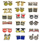 Retro Novelty CUFFLINKS Wedding Cool Gift for Him man Funky Funny Vintage Comedy