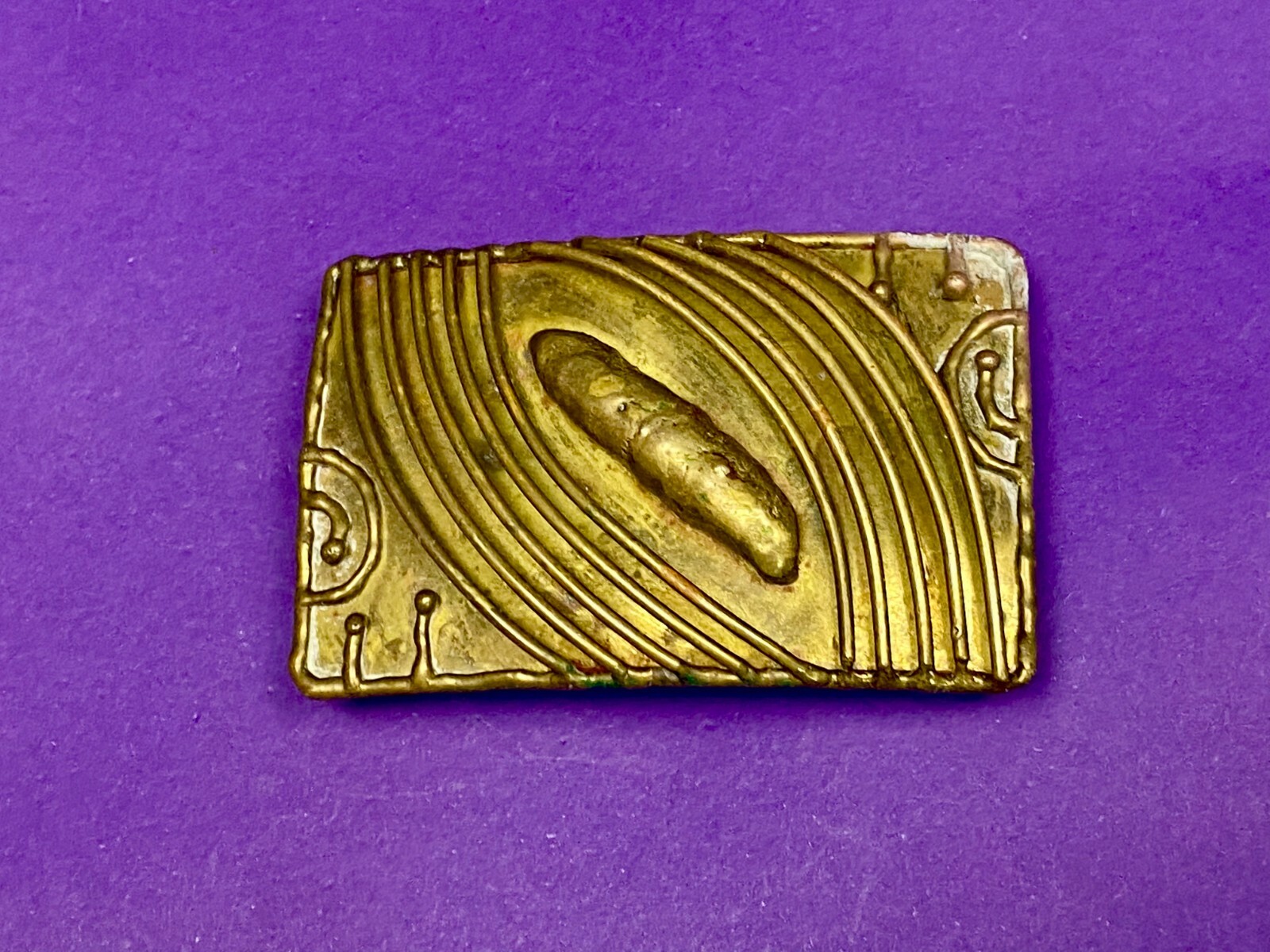 Luciano Brutalist Modernist Rectangular Metal Vin… - image 9