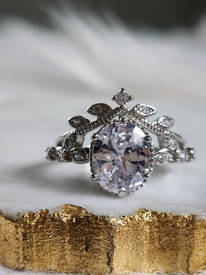 NWT Ryze White Frost Cubic Zirconia .925 Sterling Silver Ring - Size 8