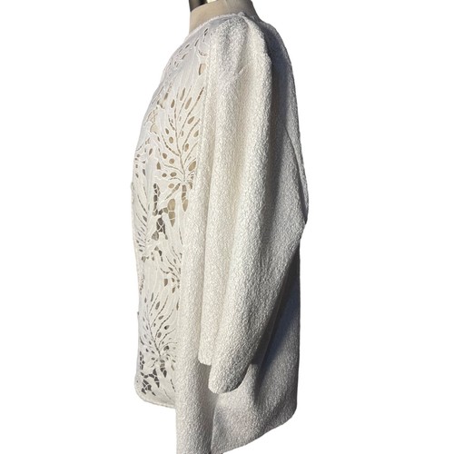Travelers collection by Chicos 3P/US-LP16-18 White Cardigan Shacket Open Front - Picture 4 of 16