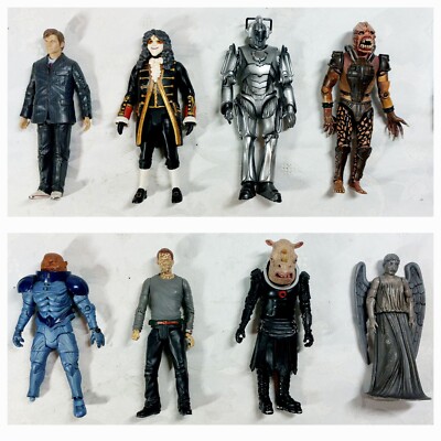 8x DOCTOR WHO 5'' Action Figuren Konvolut - The Hoix, Weeping Angel, Toby Zed...