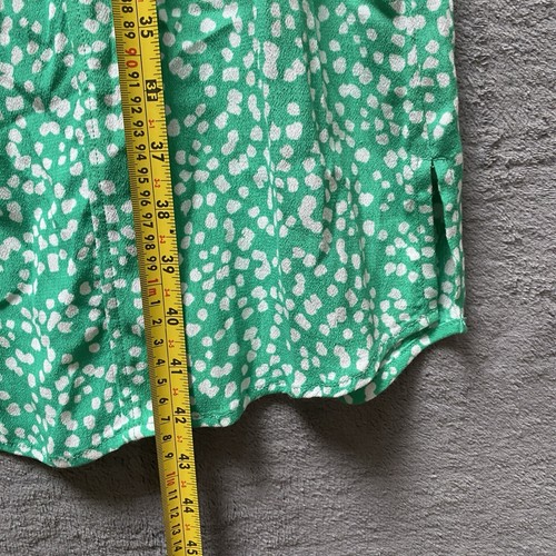 Mint Velvet Green Spotted Midi Dress Button Up Tea Dress Size UK 16 Short Sleeve - Picture 4 of 11