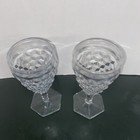 Fostoria Louisiana American Cube Cubist Water Wine Goblets Clear Glass Vintage — photo 2