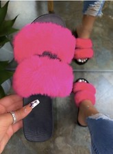 Pink Fur Slides