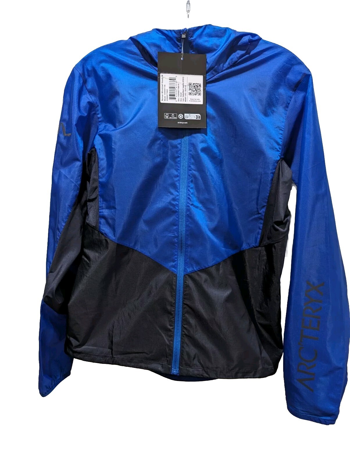 ARC'TERYX Norvan Windshell Giacca con Cappuccio Donna Vitality Nero Zaffiro Small
