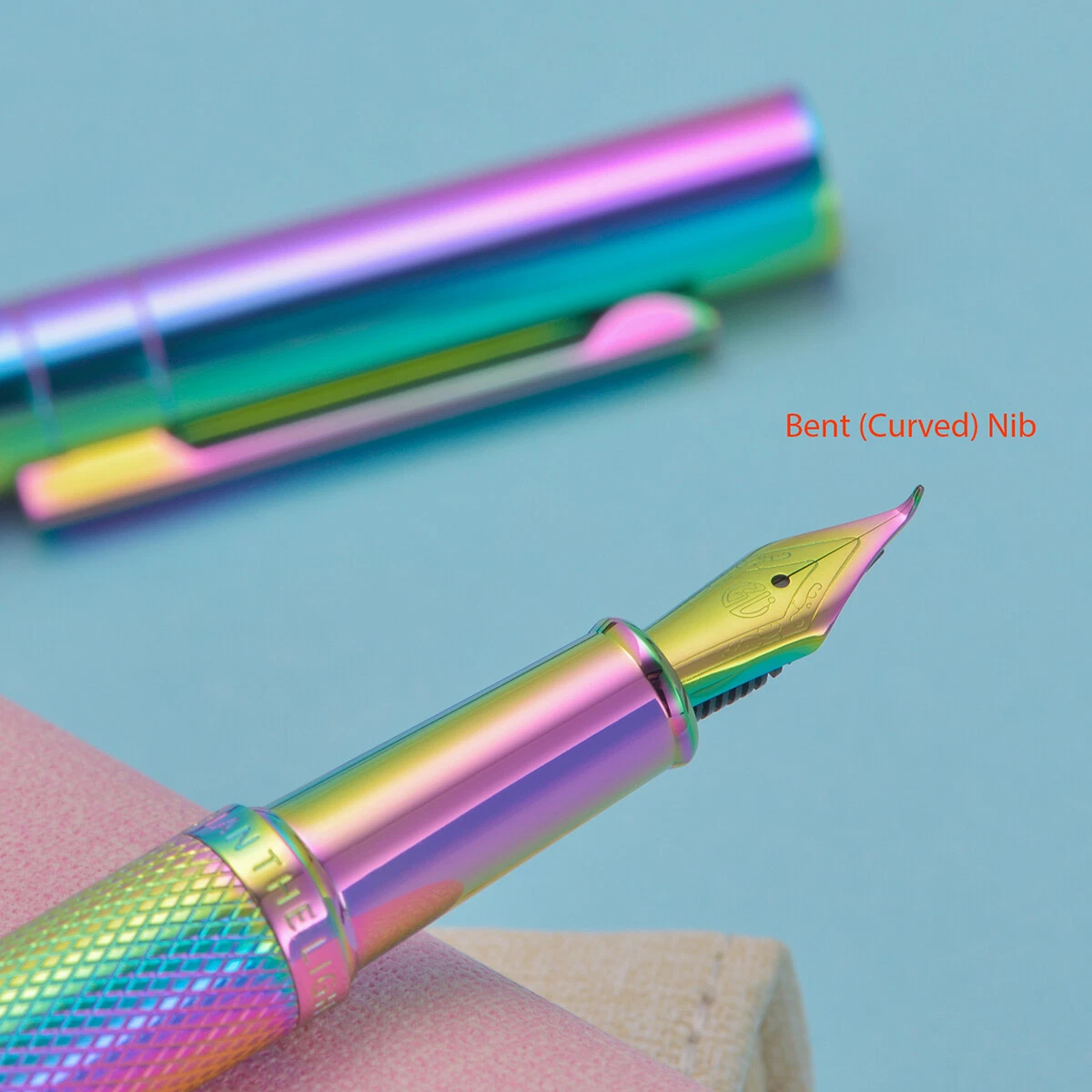 HongDian Rainbow Forest Metal Fountain Pen Colored EF/F/M/Bent Gift Office Pen - product detail image 9