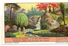 S1336 - CHROMO LIEBIG - 1936 - "GARDEN STYLES": 1. LE STYLE SINO-YAPONAIS