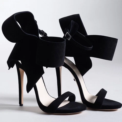 Trend Women's Sandals Big Bowtie Decroted Ladies High Heels Bridal Shoes - Foto 3 di 20