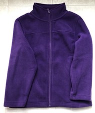 GIRLS JACKET by OUTDOOR KIDS Purple Fleece Zip Front Sz M 100 Polyester