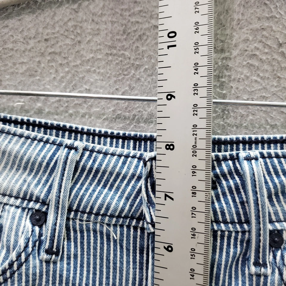 Levi's 女式短裤 28 蓝色条纹复古低腰短裤 Denizen — 第 4/4 张图片