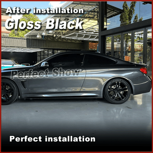 Glanz Schwarz Seitenschweller Side Skirts für BMW 4er F32 F33 F36 M Paket 14-19 - Picture 4 of 13