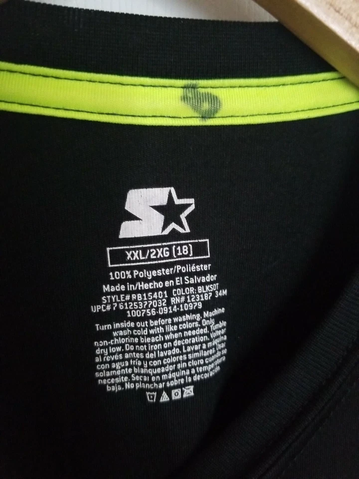 Starter Game Changer Pullover Shirt Top Youth Boys Sz 18 XXL Black Dri-fit EUC - Image 2 of 4