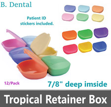 12 /Box Dental Ortho Retainer Boxes Denture Case, Mouthguard Containers Box
