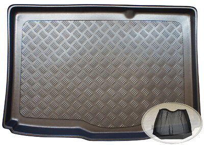 Z333246 Gerippte Kofferraumwanne + Klett-Netz für Fiat Grande Punto Linea Sporti
