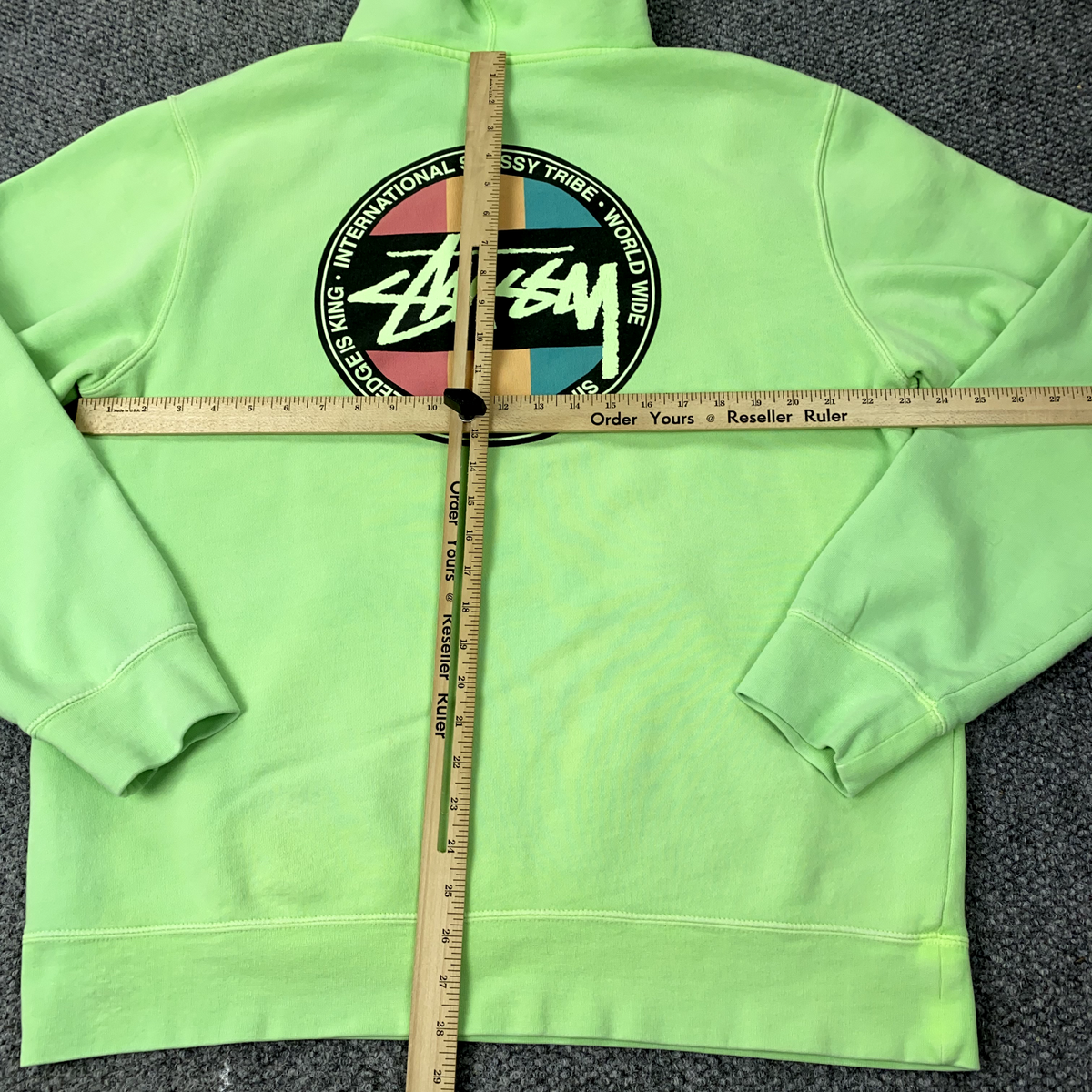 Stussy Surfman Hoodie Mens XL Green Sweatshirt International Stussy Surfman Hoodie Mens XL Green Sweatshirt International