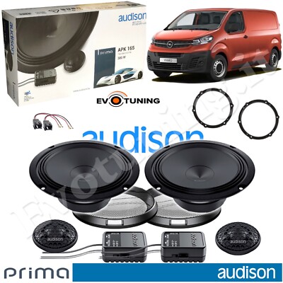 EvoTuning Kit 4 Casse Audison APK 165 Vorne 2-Wege 6,5'' Schwarz Opel Vivaro 2019