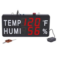 JIAWANSHUN 4" Large LED Digital Thermometer Hygrometer, -40 F-248 F  0-100 RH