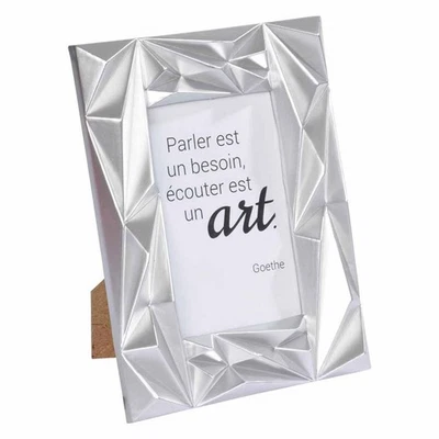 Cadre Photo Déco "Galactic" 13x18cm Argent - Photo 1/2