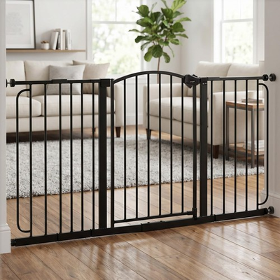 #ad Safety 30.5 58quot; Extra Wide Arch Baby Gate with Door Pressure Mount Walk Thro $83.43