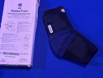 BAUERFEIND  MalleoTrain Ankle Support Brace Sleeve~ Size 1, Right Foot, Black