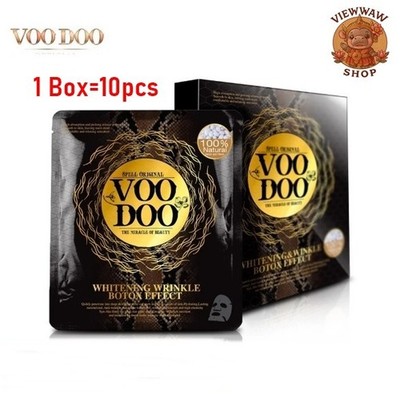1 Box VOODOO AMEZON BOOSTER SILK ESSENCE MASK WRINKLE 25g. 10 Sheets