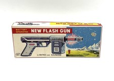 New Flash Gun SH Orikawa Space Gun Tin Japan TIN TOY NOS NIB CV