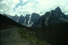 1983 Jasper Ntlh Park Kodachrome Slide 35mm Mountain Road View Canadian Rockies