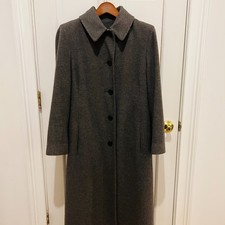 Vintage Regency Pure Cashmere Gray Long Coat Size US 8 / Medium