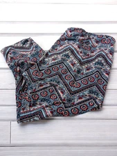 Time And & Tru Leggings PLus Size XXL 2X Floral Chevron CapriS Cropped Pants