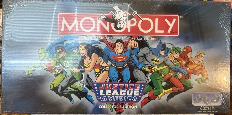 USAopoly Monopoly Collector's Edition Comic Board Game Pewter Tokens Ages 8+