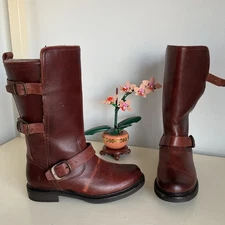 FRYE Dark BROWN 3470996 RDD MOTOR rider BOOTS 7 M new