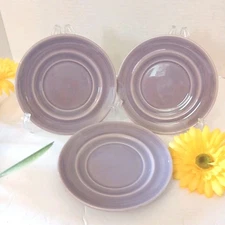 Vintage Metlox Colorstax  Set Of 3 Lavender B&B Side Saucer Plates 6" Stoneware 