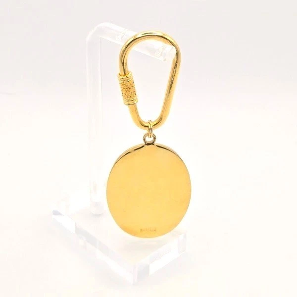 Llavero Llavero Barlow Tono Dorado Ovalado Imitación Scrimshaw Bajo Pez Accesorio Llavero Foto 3 de 4