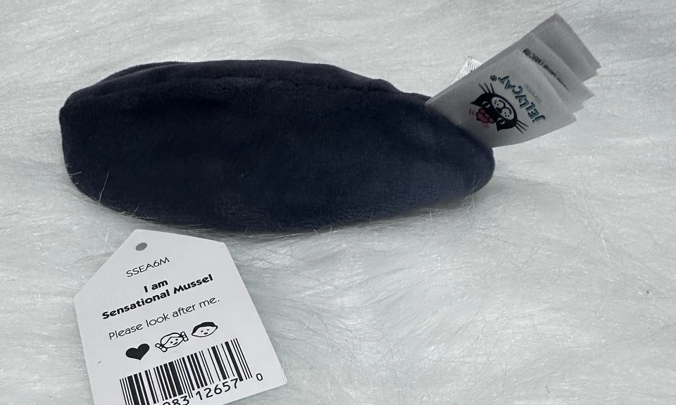 Jellycat Sensational Seafood Mussel Plush Toy, Retired, Tag - Image 3 of 4