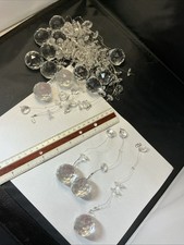 Crystal Balls 16 Each 1.5” And 30+ .5” Facet Glass Repurpose Tangled