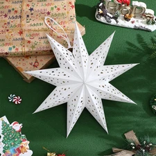 3PCS Christmas Paper Star Lantern, Lampshade 3D Paper Star Hanging Decoration...