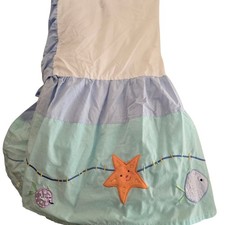 Kidsline Sea Life Ocean Fish Crib Skirt Dust Ruffle
