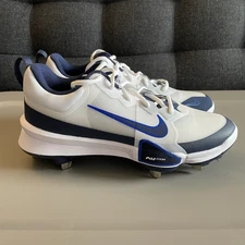Nike Force Air Zoom Trout 9 Pro Metal Baseball Cleats White FB2907-103 Size 9